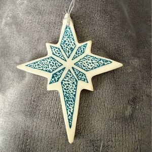 Lenox Merry & Bright Teal Star Ornament